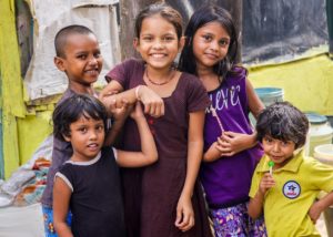 happy children in asia