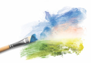 paintbrush painting landscape