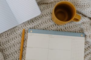 coffee and planner